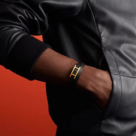 jet bracelet hermes|Hermes leather double tour bracelet.